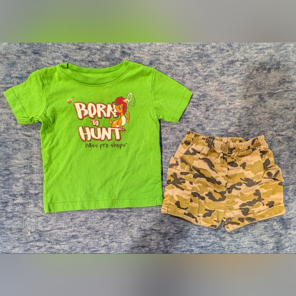 Bass Pro Shops 12M Green 'Born to Hunt' Kids Set